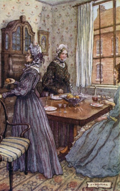 Ilustración para Cranford de la Sra. Gaskell de Mary V. Wheelhouse